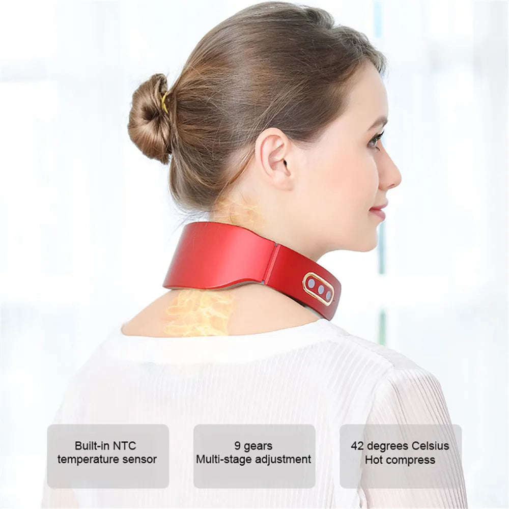 La Solution Somniora pour Soulager les Douleurs Cervicales  Masseur Électrique à Impulsions  Chaleur Thérapeutique