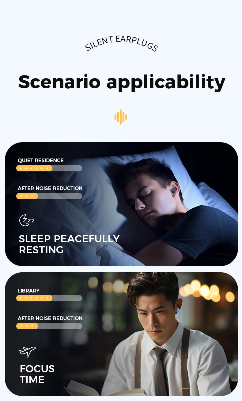 Bouchons d’Oreilles Somniora  Ultra‑Silencieux Super Doux  Réutilisables pour un Sommeil Profond