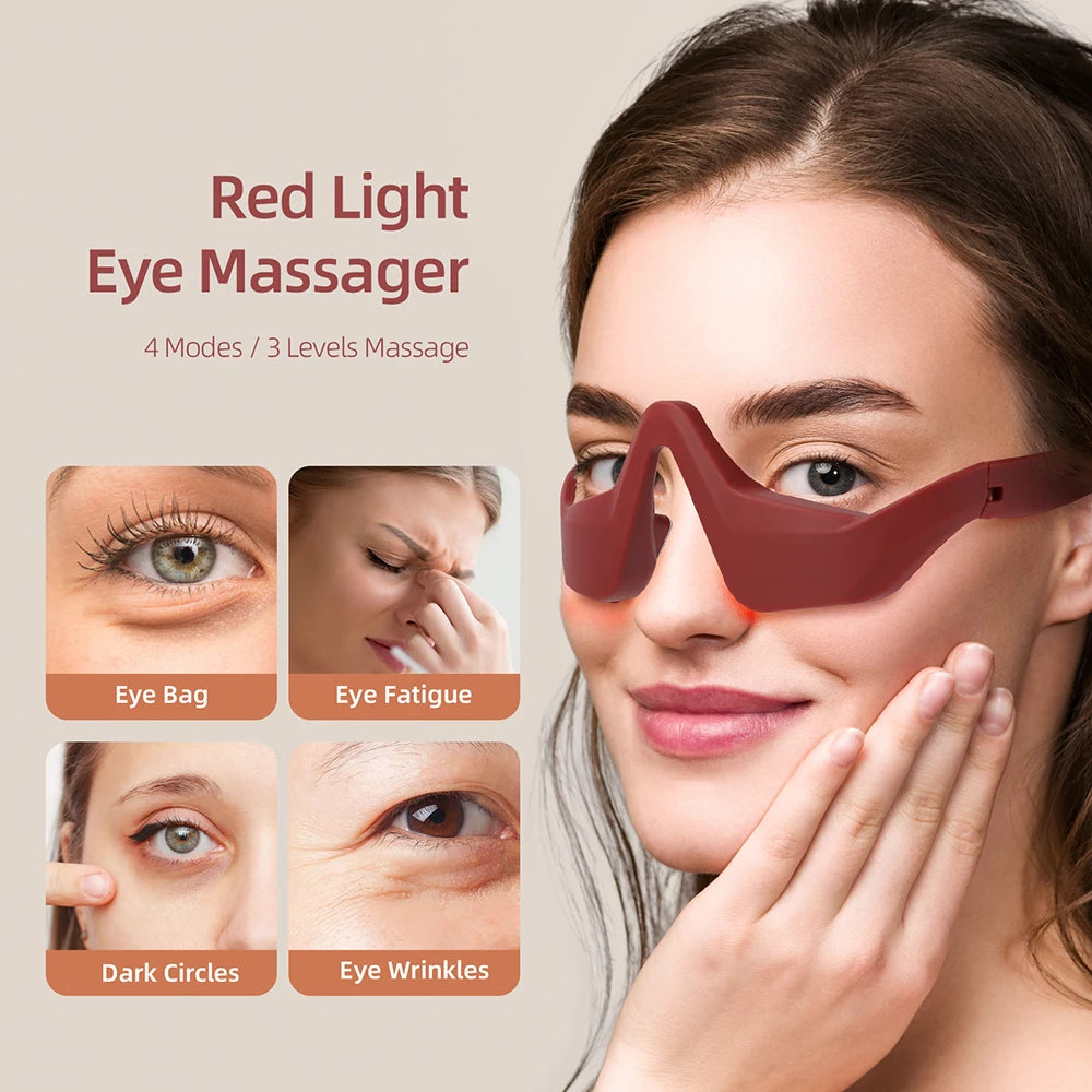 La Solution Somniora pour Réduire Cernes Poches  Masseur Oculaire EMS 3D Chauffant  Ultra‑Léger