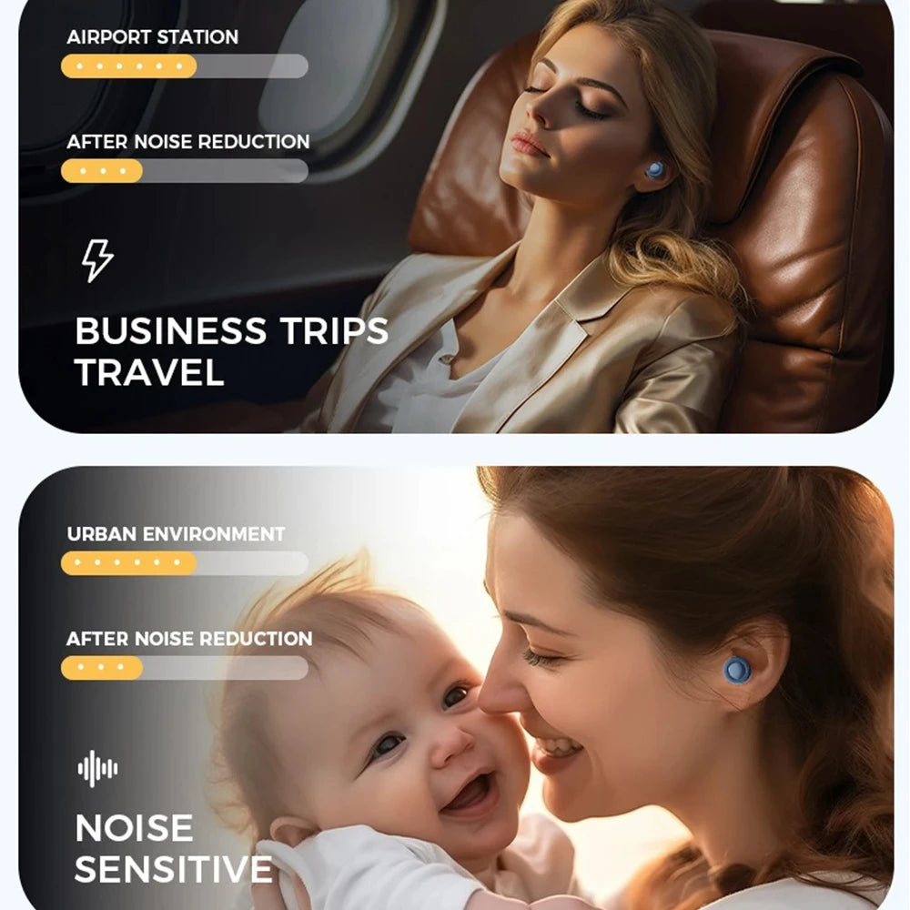 Bouchons d’Oreilles Somniora  Ultra‑Silencieux Super Doux  Réutilisables pour un Sommeil Profond