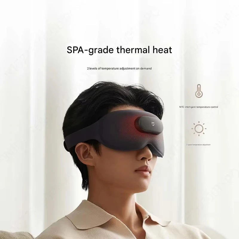 La Solution Somniora pour Soulager la Fatigue Oculaire  Masque de Massage Intelligent Chauffant & Vibrant