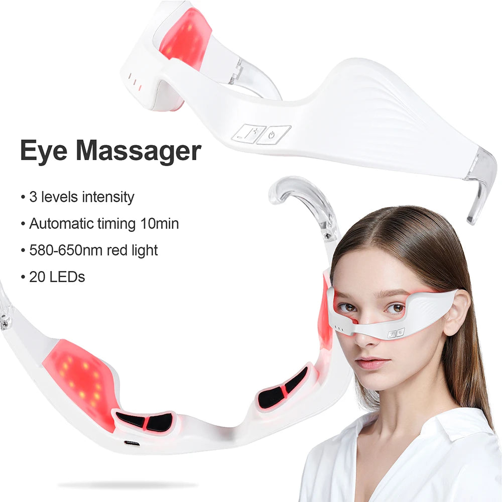 La Solution Somniora pour Réduire Cernes Poches  Masseur Oculaire EMS 3D Chauffant  Ultra‑Léger