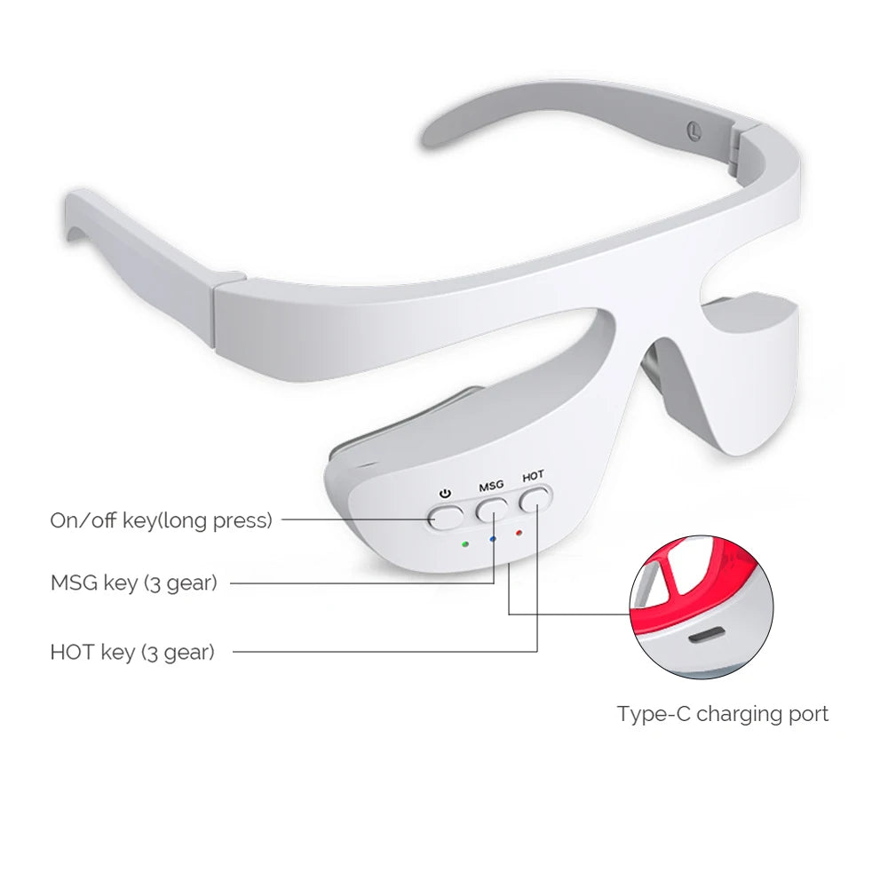 La Solution Somniora pour Réduire Cernes Poches  Masseur Oculaire EMS 3D Chauffant  Ultra‑Léger