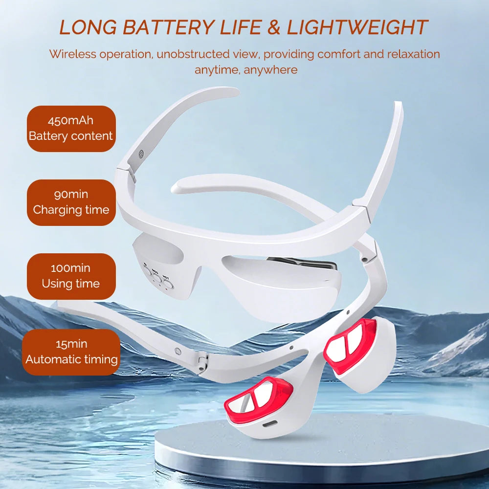 La Solution Somniora pour Réduire Cernes Poches  Masseur Oculaire EMS 3D Chauffant  Ultra‑Léger