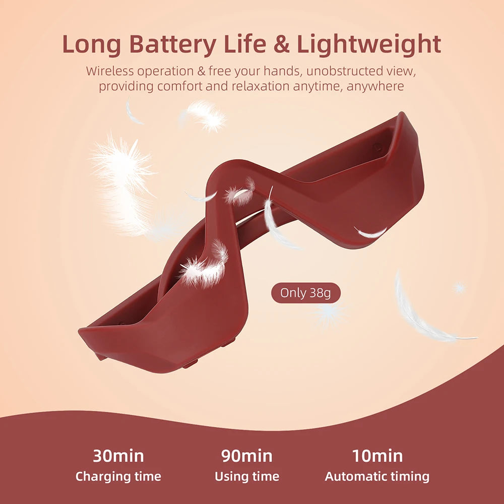 La Solution Somniora pour Réduire Cernes Poches  Masseur Oculaire EMS 3D Chauffant  Ultra‑Léger