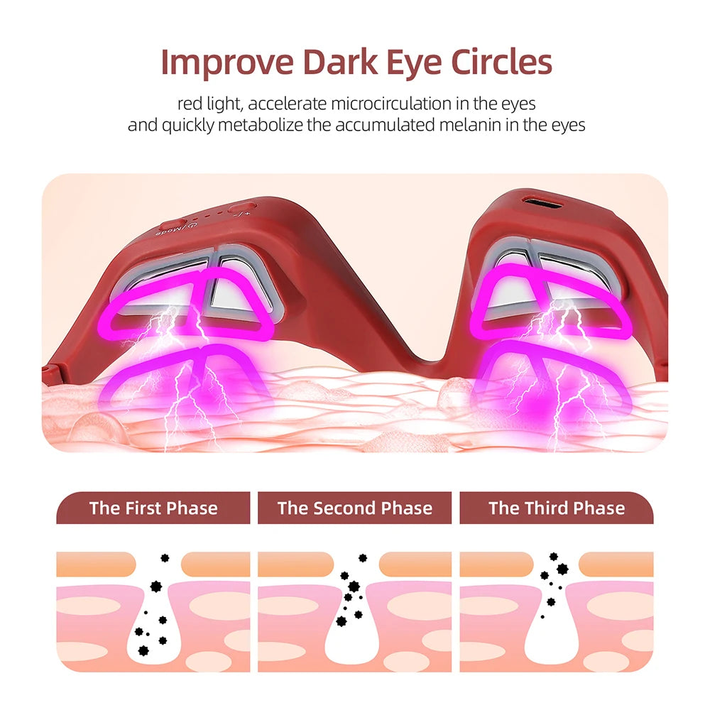 La Solution Somniora pour Réduire Cernes Poches  Masseur Oculaire EMS 3D Chauffant  Ultra‑Léger
