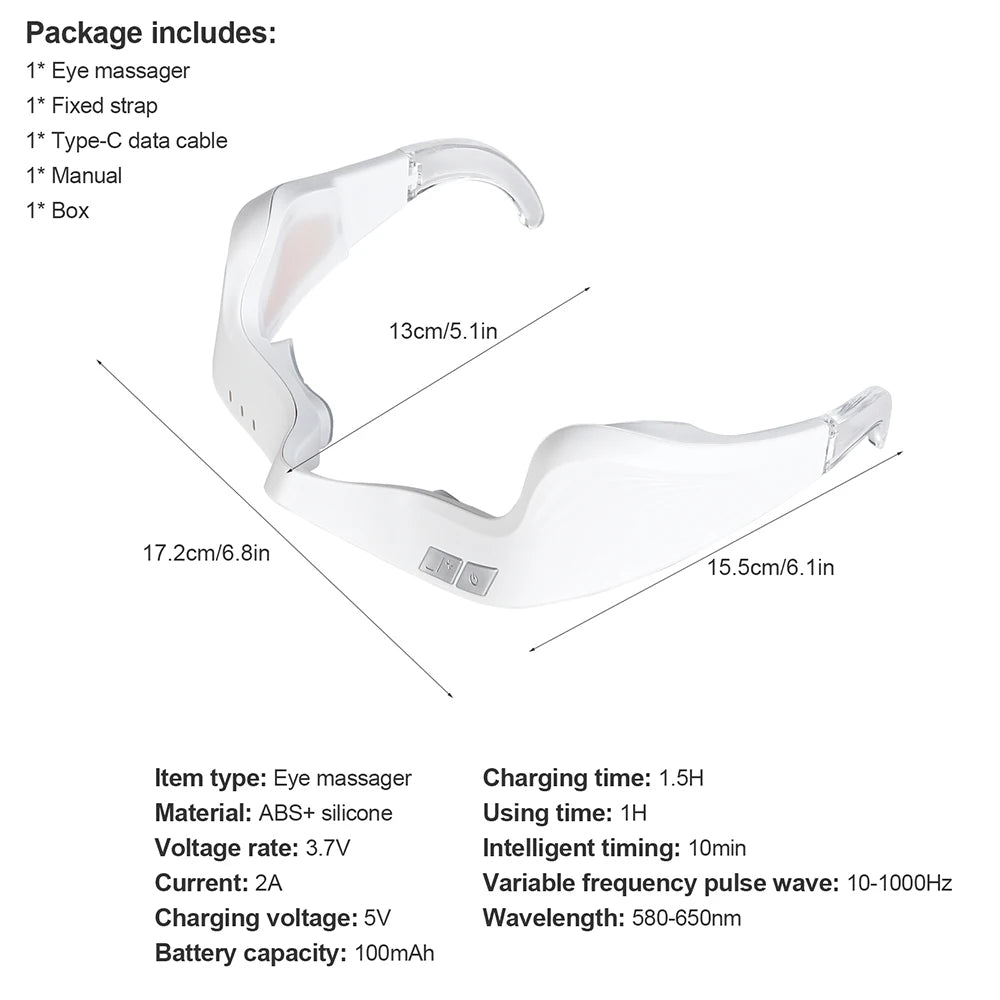La Solution Somniora pour Réduire Cernes Poches  Masseur Oculaire EMS 3D Chauffant  Ultra‑Léger