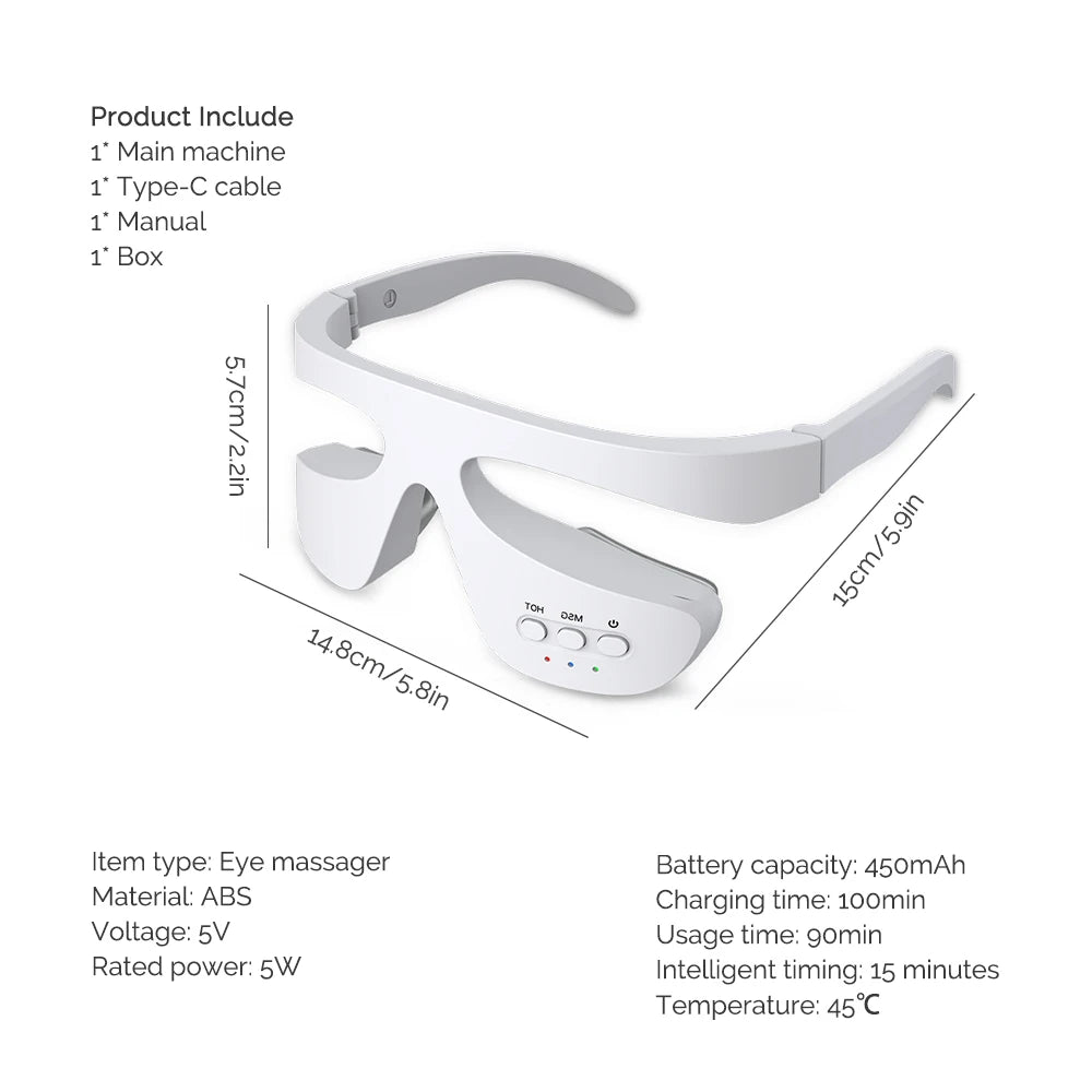 La Solution Somniora pour Réduire Cernes Poches  Masseur Oculaire EMS 3D Chauffant  Ultra‑Léger