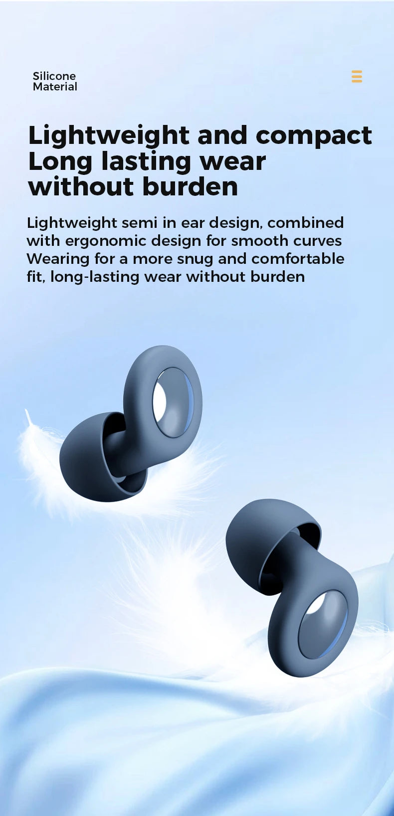 Bouchons d’Oreilles Somniora  Ultra‑Silencieux Super Doux  Réutilisables pour un Sommeil Profond