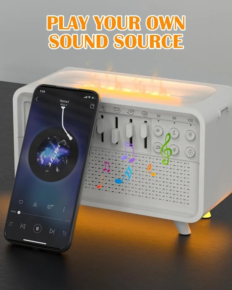 Machine à Bruit Blanc 5en1  Bluetooth Diffuseur d’Arômes Humidificateur Veilleuse Somniora