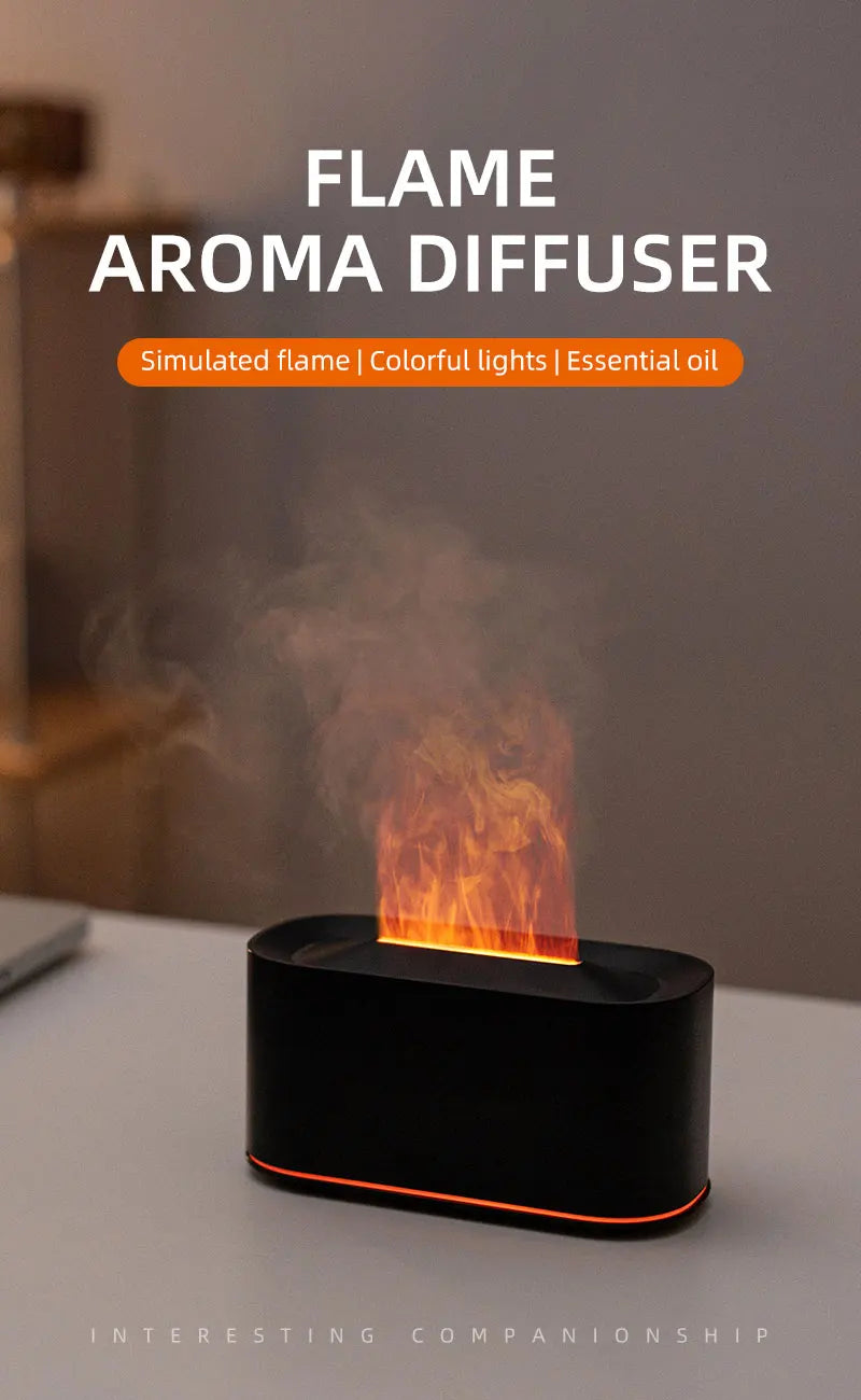 Diffuseur d’Huiles Essentielles à Effet Flamme Respiration Apaisée  Ambiance Relaxante Instantanée