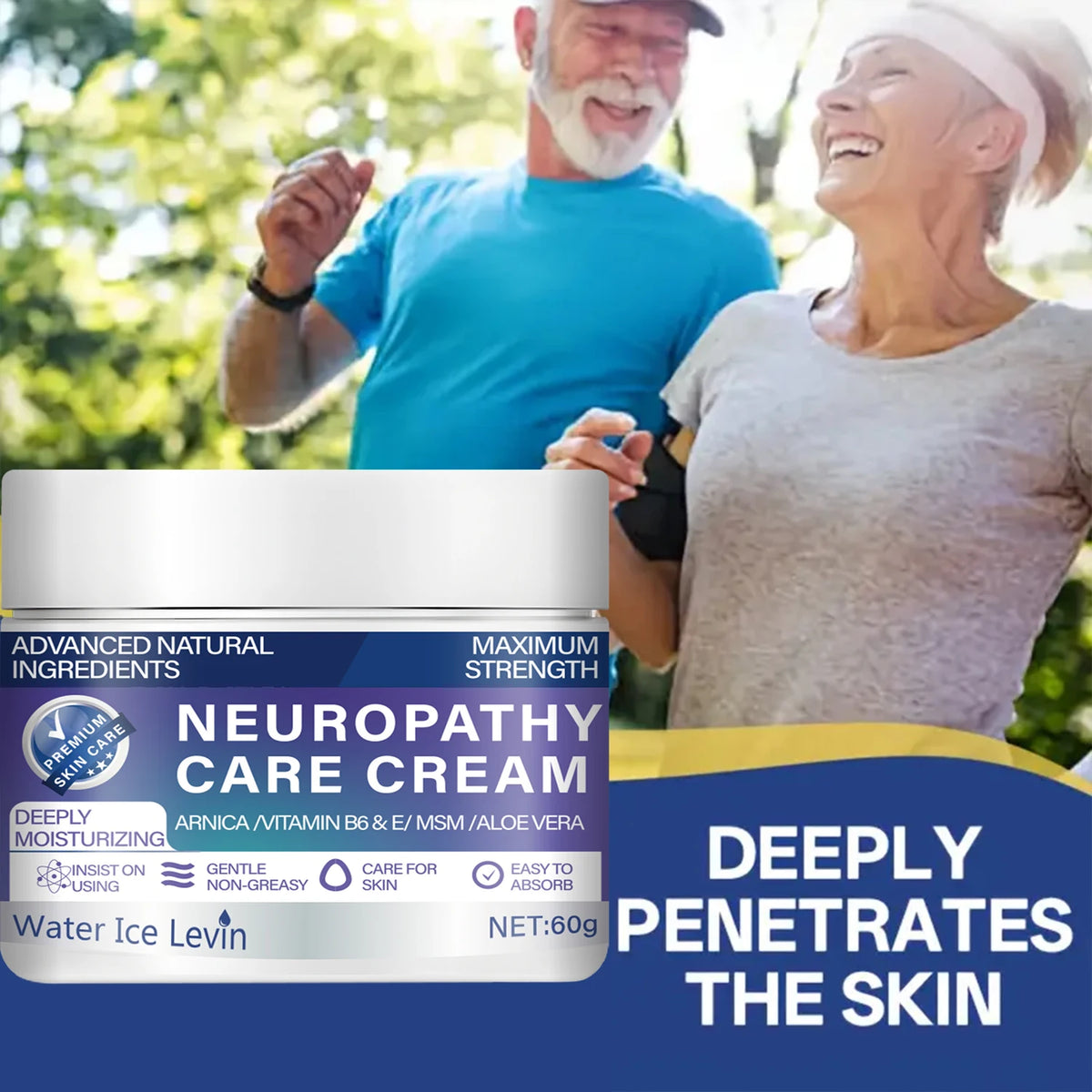Crème hydratante intense aux ingrédients naturels arnica, MSM et aloe vera, hydratation 72h