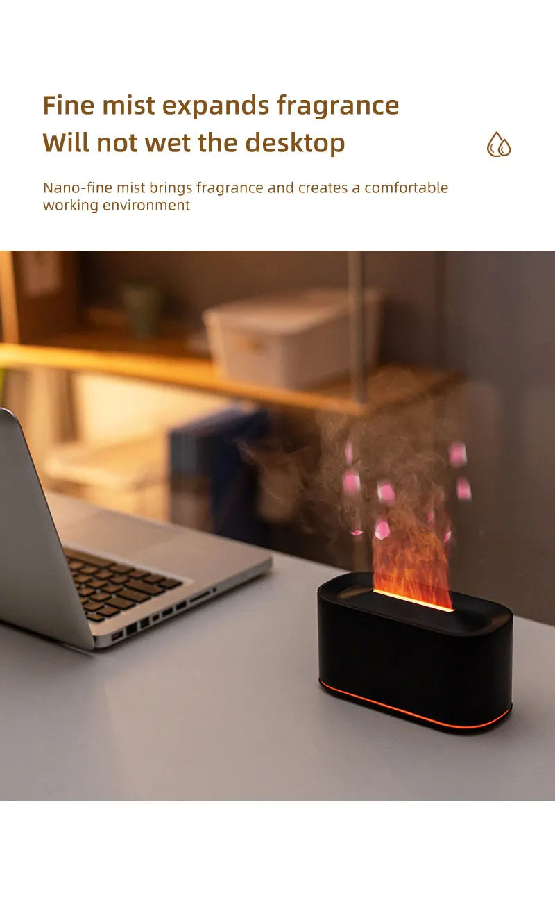 Diffuseur d’Huiles Essentielles à Effet Flamme Respiration Apaisée  Ambiance Relaxante Instantanée