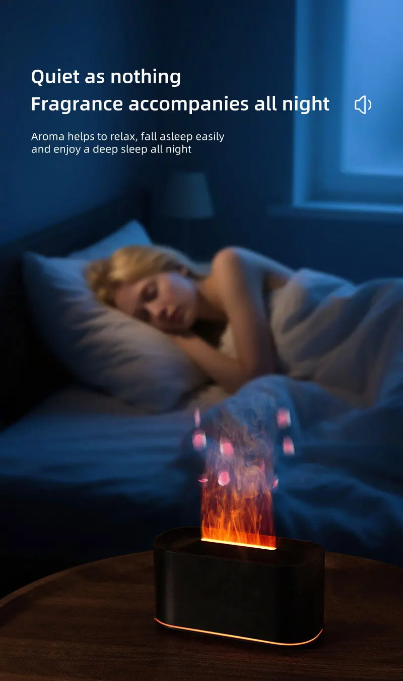 Diffuseur d’Huiles Essentielles à Effet Flamme Respiration Apaisée  Ambiance Relaxante Instantanée