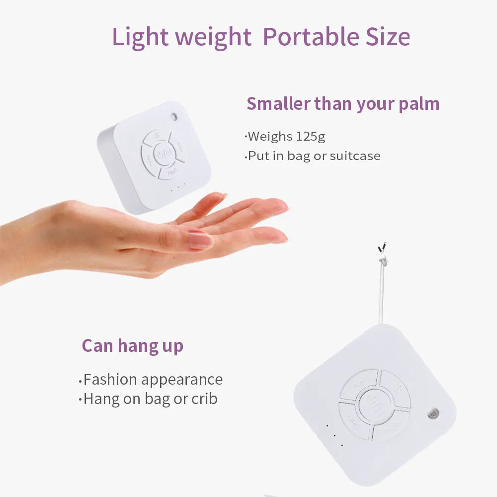 Solution Sommeil Somniora  Machine à Bruit Blanc 9 Sons Apaisants avec Lumière Respiratoire