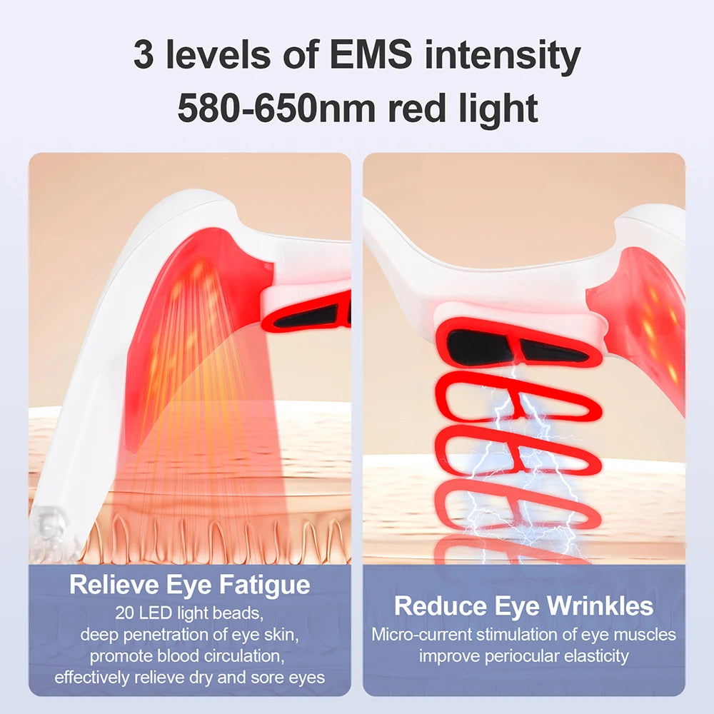 La Solution Somniora pour Réduire Cernes Poches  Masseur Oculaire EMS 3D Chauffant  Ultra‑Léger