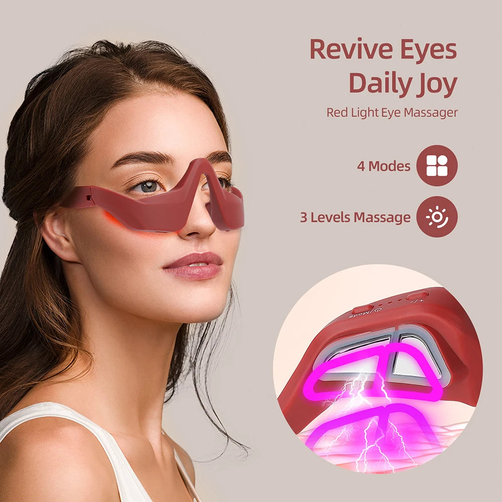 La Solution Somniora pour Réduire Cernes Poches  Masseur Oculaire EMS 3D Chauffant  Ultra‑Léger