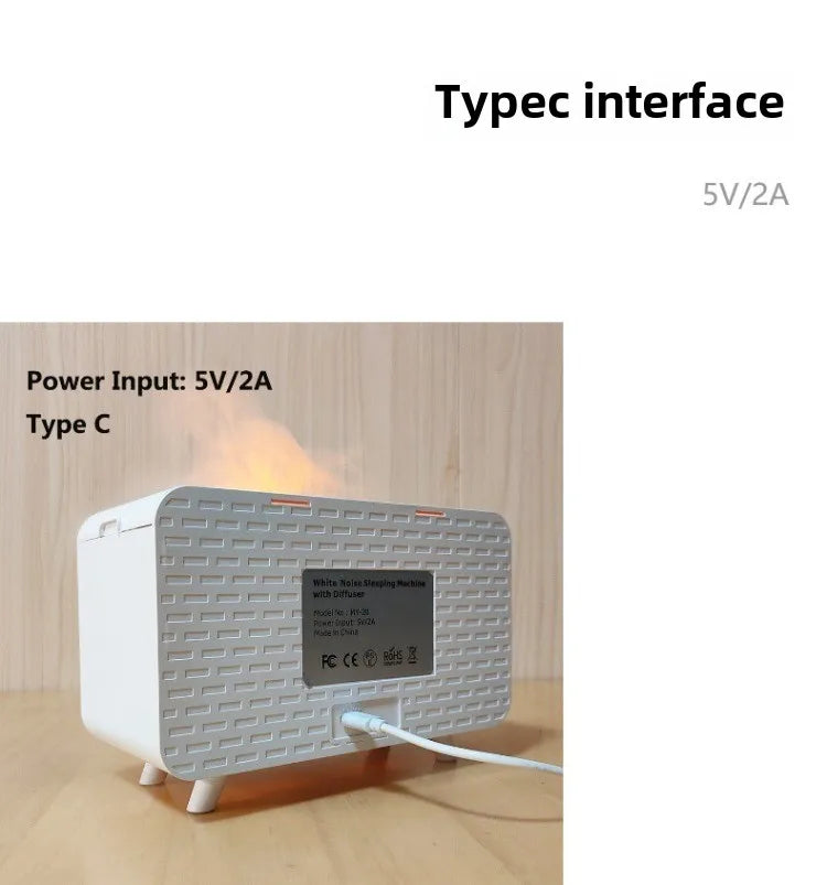 Machine à Bruit Blanc 5en1  Bluetooth Diffuseur d’Arômes Humidificateur Veilleuse Somniora