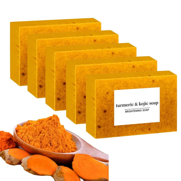 Savon artisanal au curcuma et à l'acide kojique pour le soin du visage et du corps