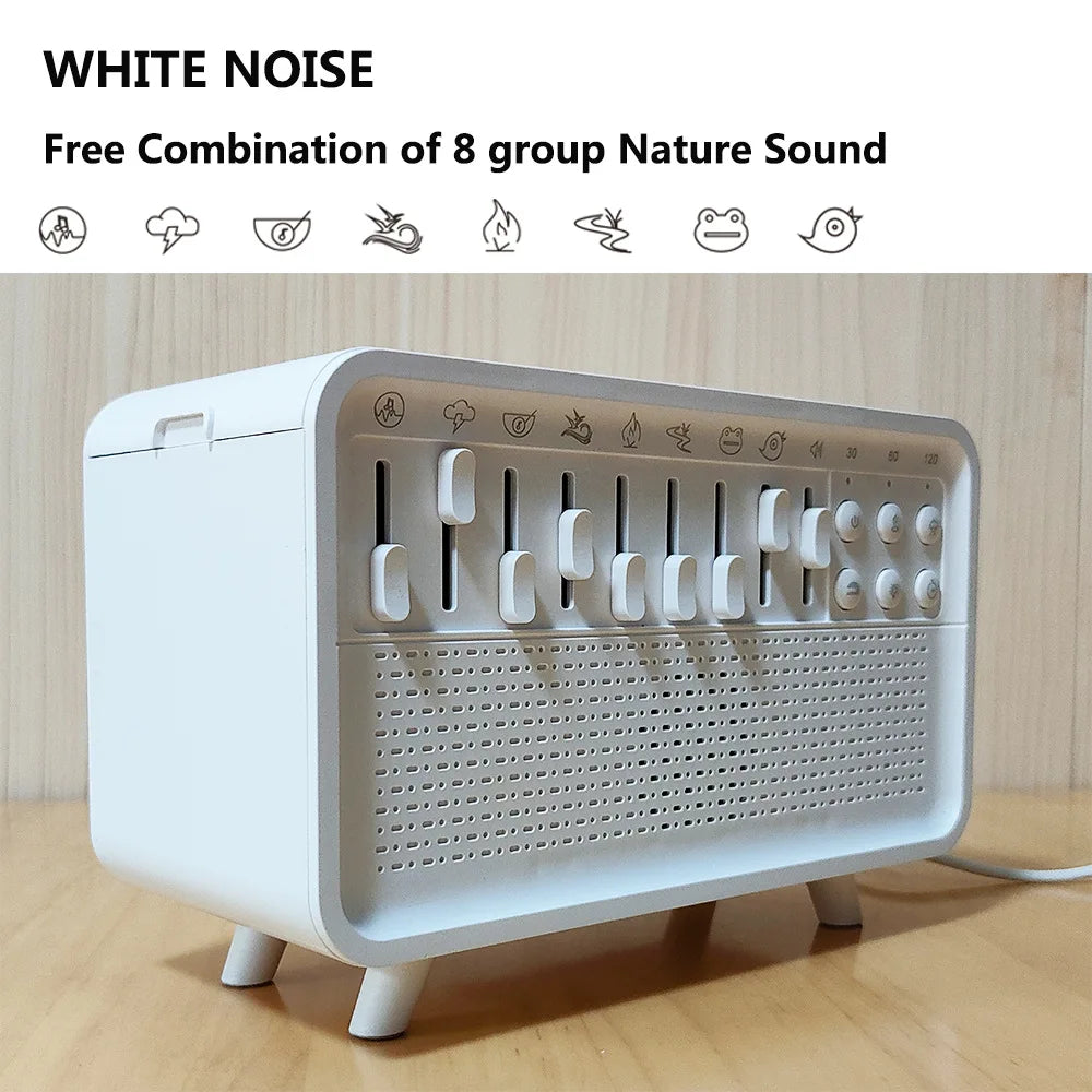 Machine à Bruit Blanc 5en1  Bluetooth Diffuseur d’Arômes Humidificateur Veilleuse Somniora