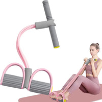 Élastiques de résistance 4 tubes pour le yoga, les abdominaux, les bras et la taille