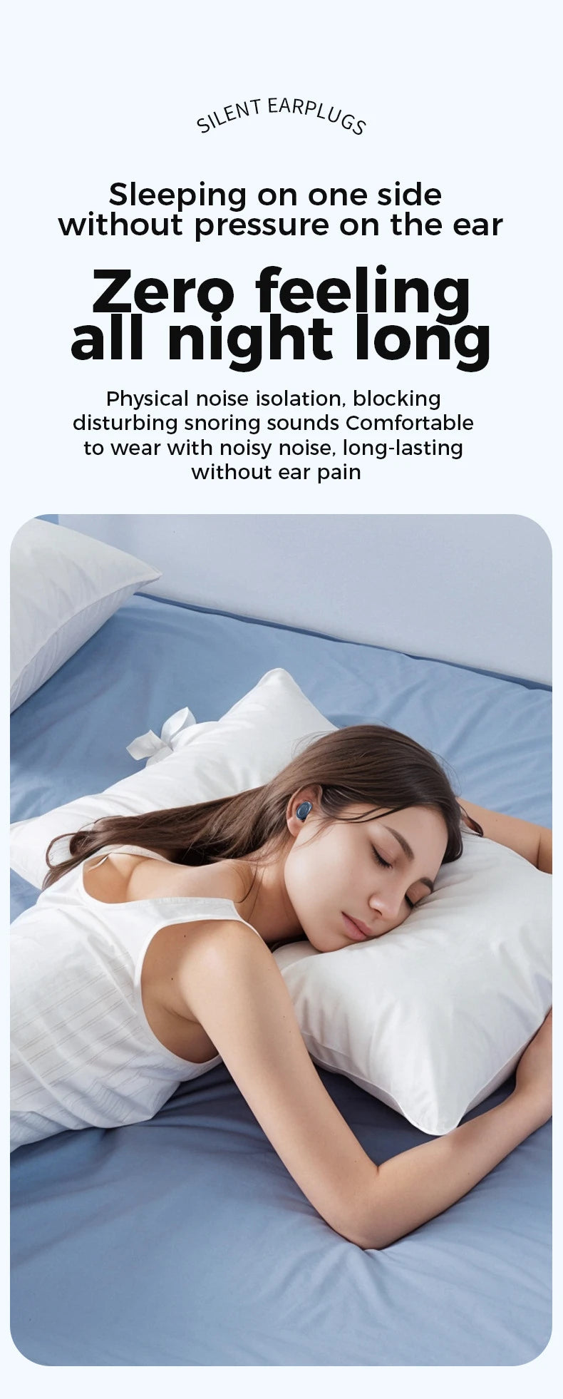 Bouchons d’Oreilles Somniora  Ultra‑Silencieux Super Doux  Réutilisables pour un Sommeil Profond