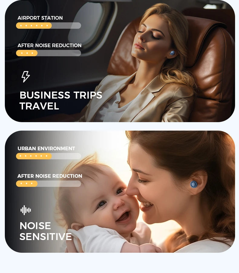 Bouchons d’Oreilles Somniora  Ultra‑Silencieux Super Doux  Réutilisables pour un Sommeil Profond