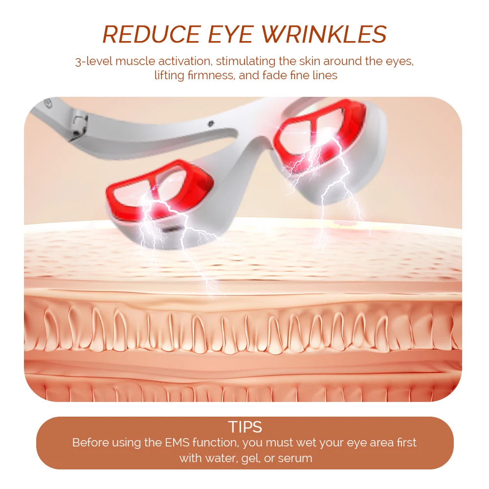 La Solution Somniora pour Réduire Cernes Poches  Masseur Oculaire EMS 3D Chauffant  Ultra‑Léger