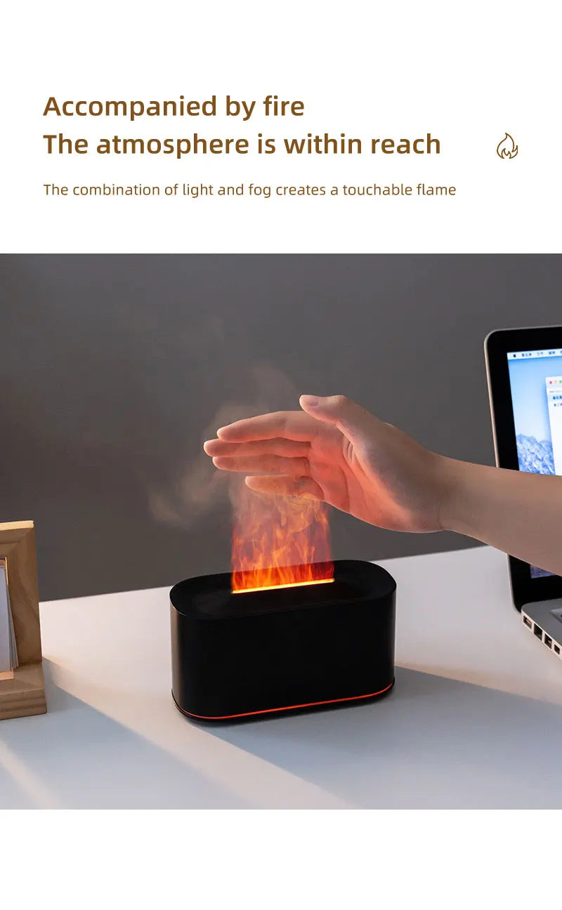 Diffuseur d’Huiles Essentielles à Effet Flamme Respiration Apaisée  Ambiance Relaxante Instantanée